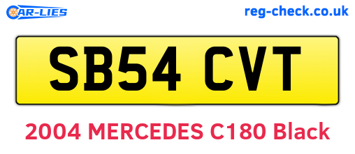 SB54CVT are the vehicle registration plates.