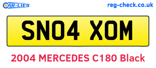 SN04XOM are the vehicle registration plates.
