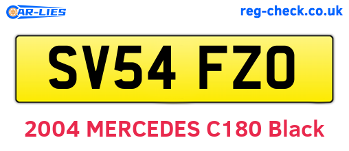 SV54FZO are the vehicle registration plates.