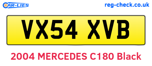 VX54XVB are the vehicle registration plates.