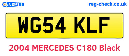 WG54KLF are the vehicle registration plates.
