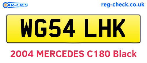 WG54LHK are the vehicle registration plates.