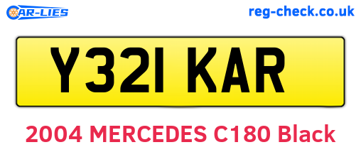 Y321KAR are the vehicle registration plates.