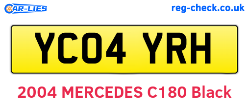 YC04YRH are the vehicle registration plates.