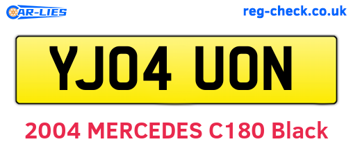 YJ04UON are the vehicle registration plates.