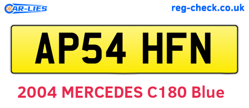 AP54HFN are the vehicle registration plates.