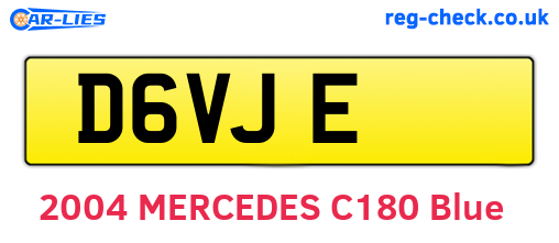 D6VJE are the vehicle registration plates.