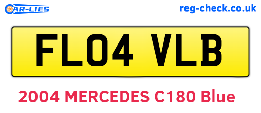 FL04VLB are the vehicle registration plates.