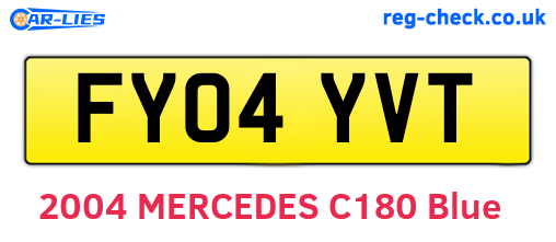 FY04YVT are the vehicle registration plates.