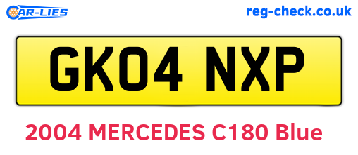 GK04NXP are the vehicle registration plates.
