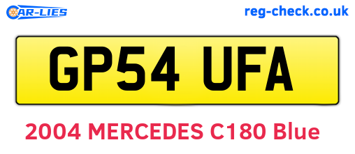 GP54UFA are the vehicle registration plates.