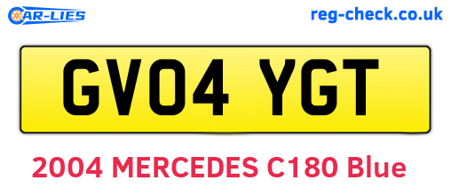 GV04YGT are the vehicle registration plates.