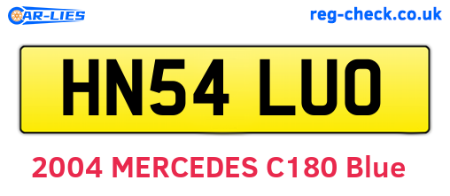 HN54LUO are the vehicle registration plates.