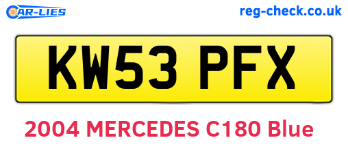 KW53PFX are the vehicle registration plates.