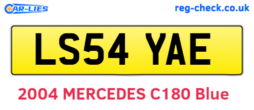 LS54YAE are the vehicle registration plates.