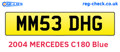 MM53DHG are the vehicle registration plates.