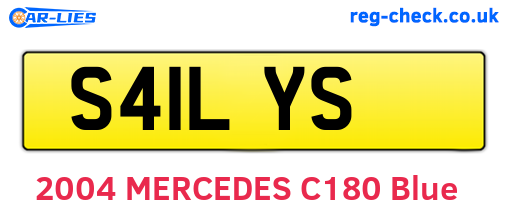 S41LYS are the vehicle registration plates.
