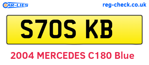 S70SKB are the vehicle registration plates.