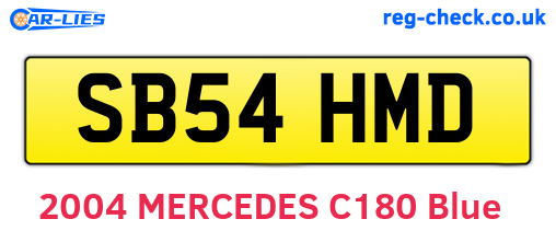 SB54HMD are the vehicle registration plates.