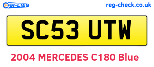 SC53UTW are the vehicle registration plates.