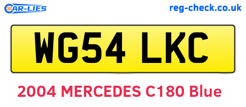 WG54LKC are the vehicle registration plates.