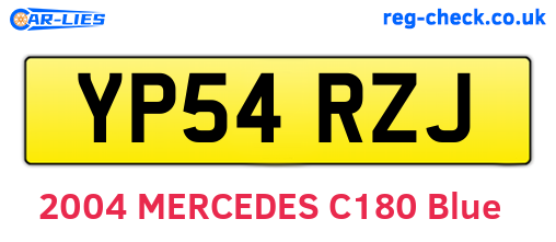 YP54RZJ are the vehicle registration plates.