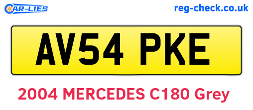 AV54PKE are the vehicle registration plates.