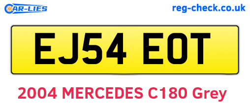 EJ54EOT are the vehicle registration plates.