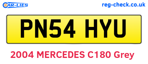 PN54HYU are the vehicle registration plates.