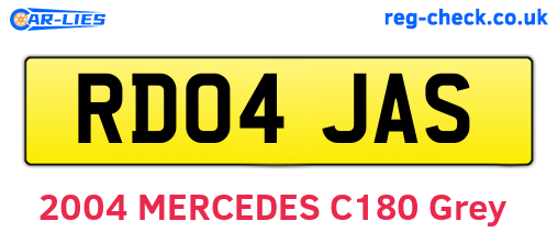 RD04JAS are the vehicle registration plates.