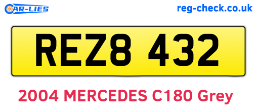 REZ8432 are the vehicle registration plates.