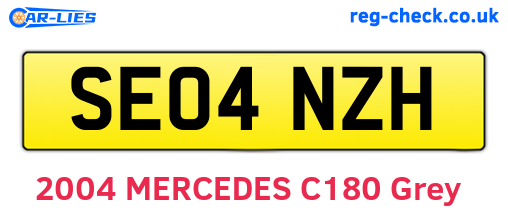 SE04NZH are the vehicle registration plates.