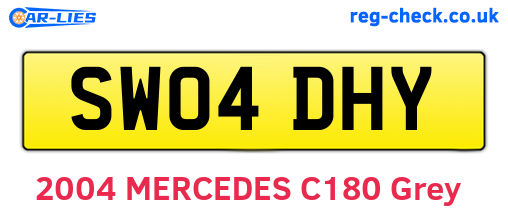 SW04DHY are the vehicle registration plates.