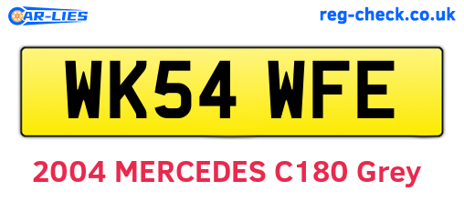 WK54WFE are the vehicle registration plates.