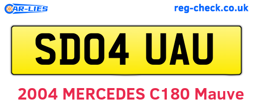 SD04UAU are the vehicle registration plates.