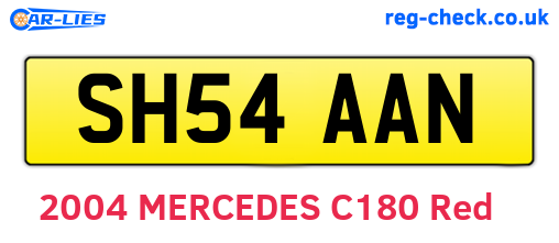 SH54AAN are the vehicle registration plates.