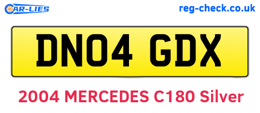 DN04GDX are the vehicle registration plates.