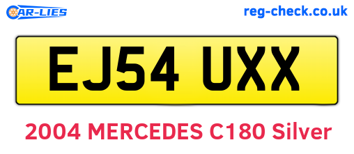EJ54UXX are the vehicle registration plates.