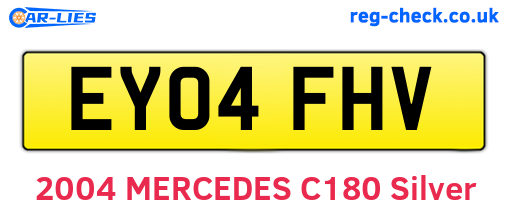 EY04FHV are the vehicle registration plates.