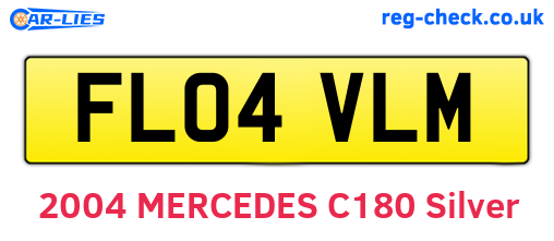 FL04VLM are the vehicle registration plates.
