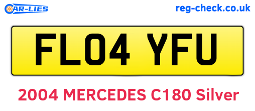 FL04YFU are the vehicle registration plates.