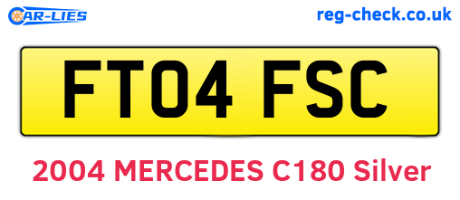FT04FSC are the vehicle registration plates.