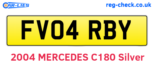 FV04RBY are the vehicle registration plates.