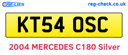 KT54OSC are the vehicle registration plates.