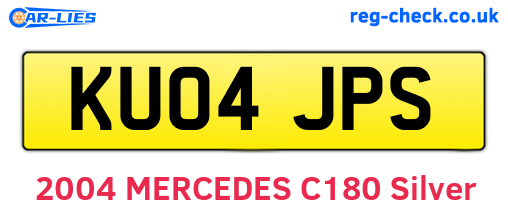 KU04JPS are the vehicle registration plates.