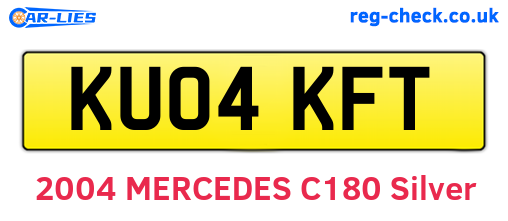 KU04KFT are the vehicle registration plates.