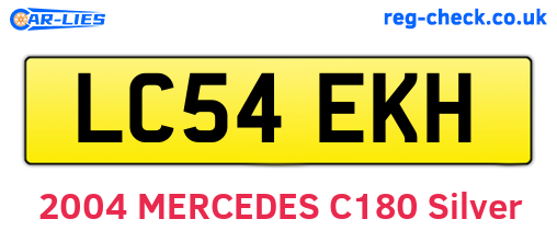 LC54EKH are the vehicle registration plates.