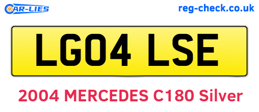 LG04LSE are the vehicle registration plates.