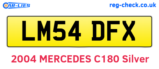 LM54DFX are the vehicle registration plates.