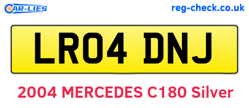LR04DNJ are the vehicle registration plates.